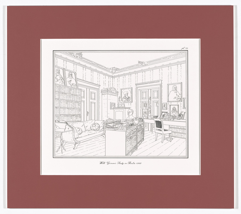 Wilh. Grimm's Study in Berlin 1860, plate III from Interiors, The Berlin Studies of Jacob and Wilhelm Grimm, Rodney Graham, 1993