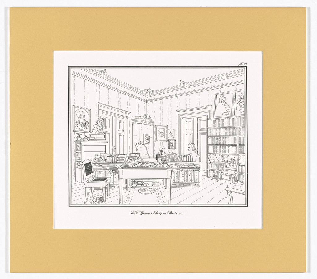 Wilh. Grimm's Study in Berlin 1860, plate IV from Interiors, The Berlin Studies of Jacob and Wilhelm Grimm, Rodney Graham, 1993