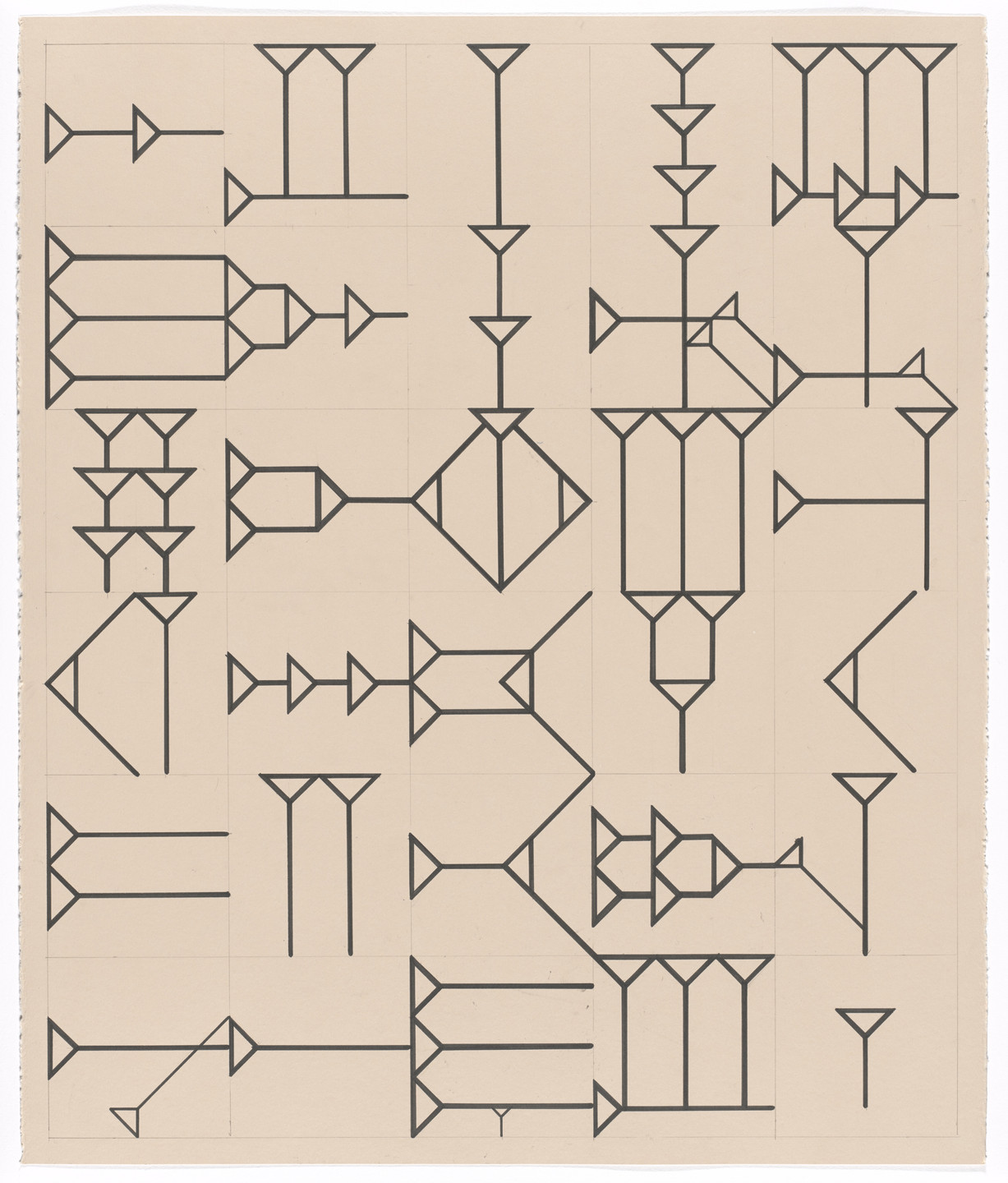 Tauba Auerbach. Ugaritic Alphabet. 2006