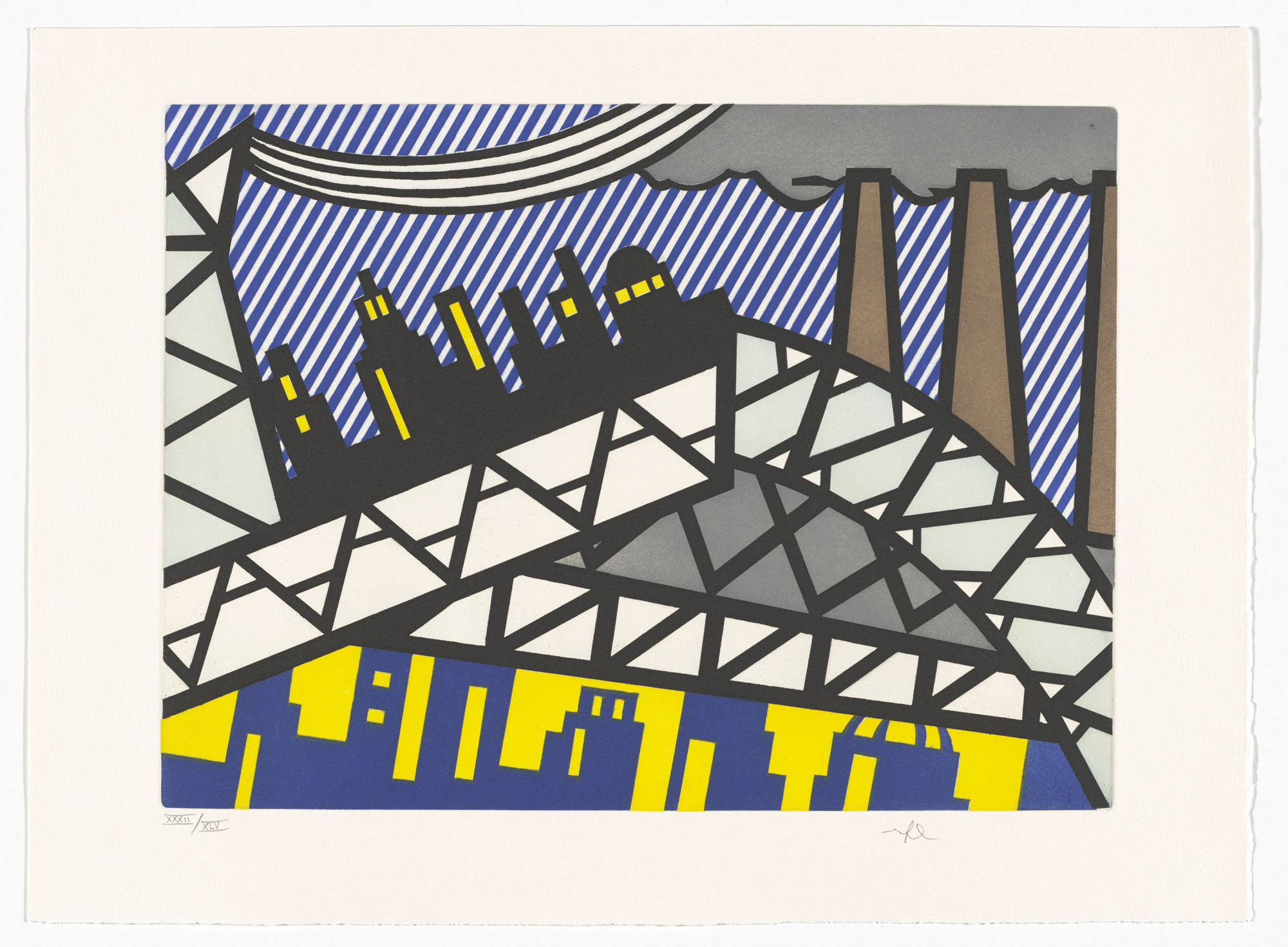 Roy Lichtenstein. Plate (page 23) from La Nouvelle chute d'Amérique