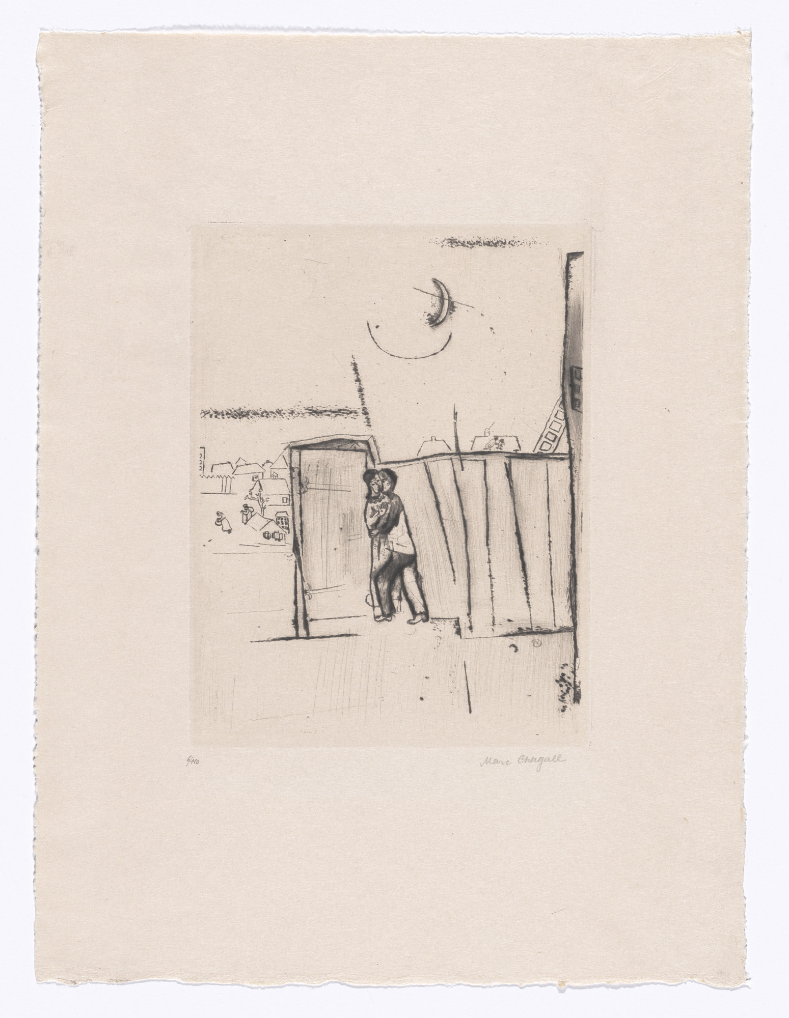 Marc Chagall. At the Gate (Vor dem Tore) from My Life (Mein Leben)