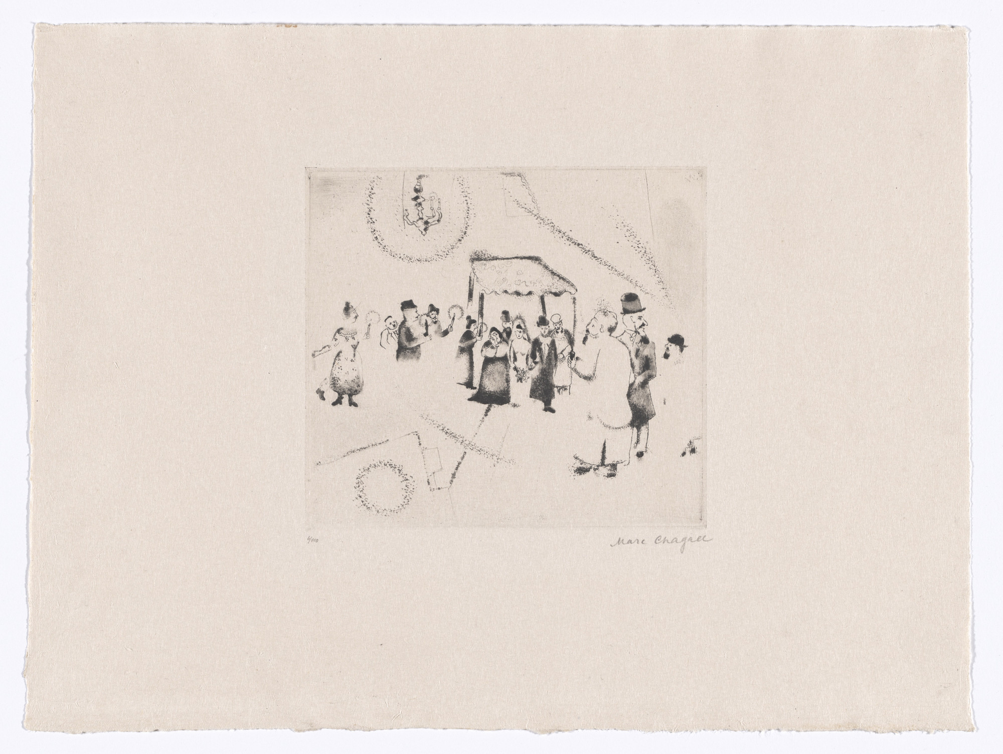Marc Chagall. The Wedding (Hochzeit) from My Life (Mein Leben)