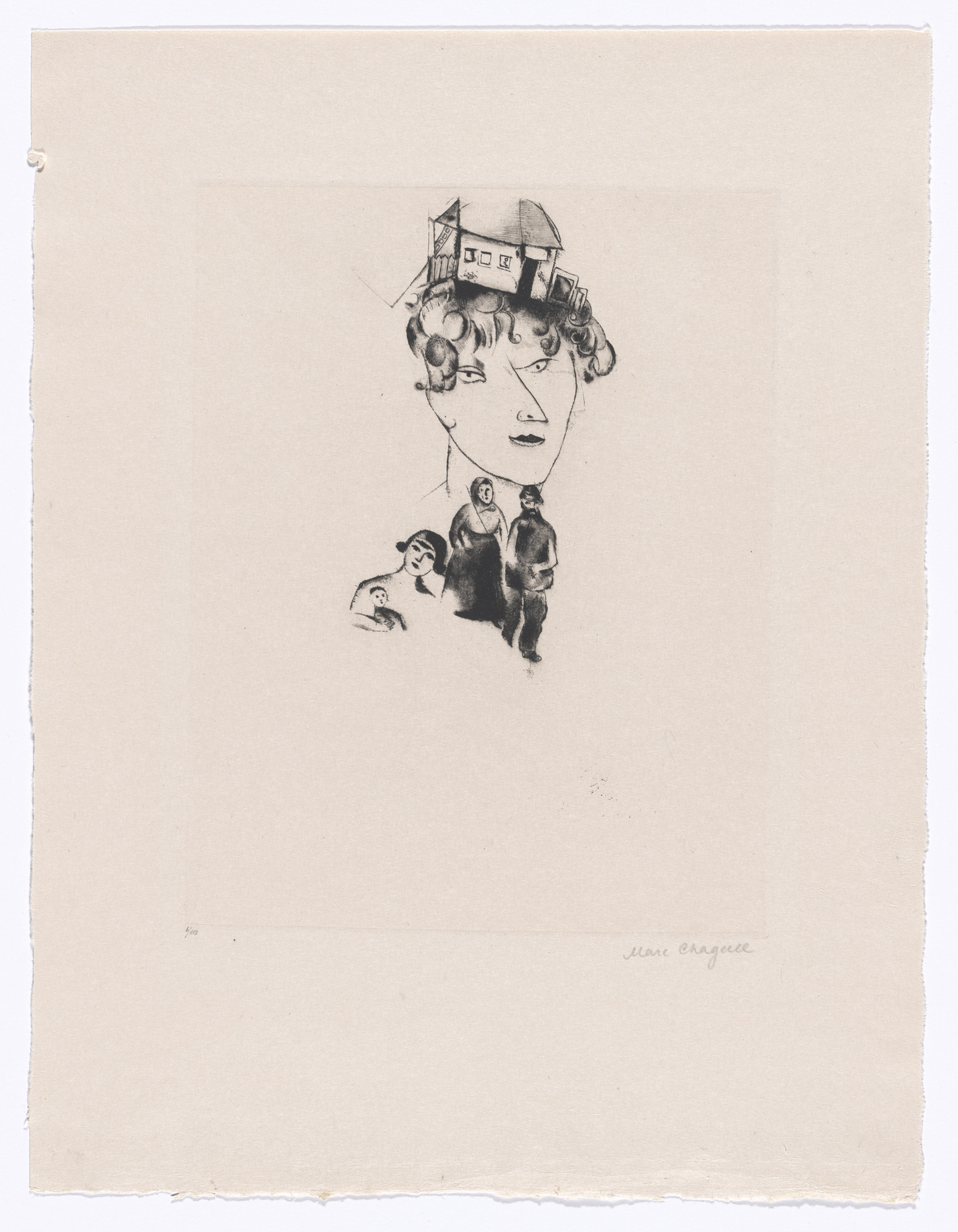 Marc Chagall. Self Portrait (Selbstportrait) from My Life (Mein Leben)