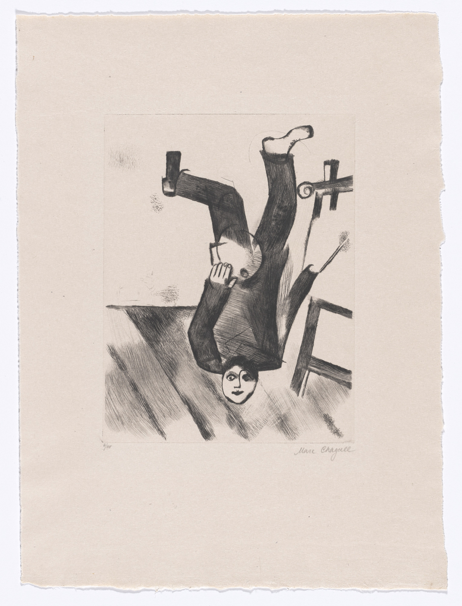 Marc Chagall. Before the Easel (An der Staffelei) from My Life (Mein Leben)