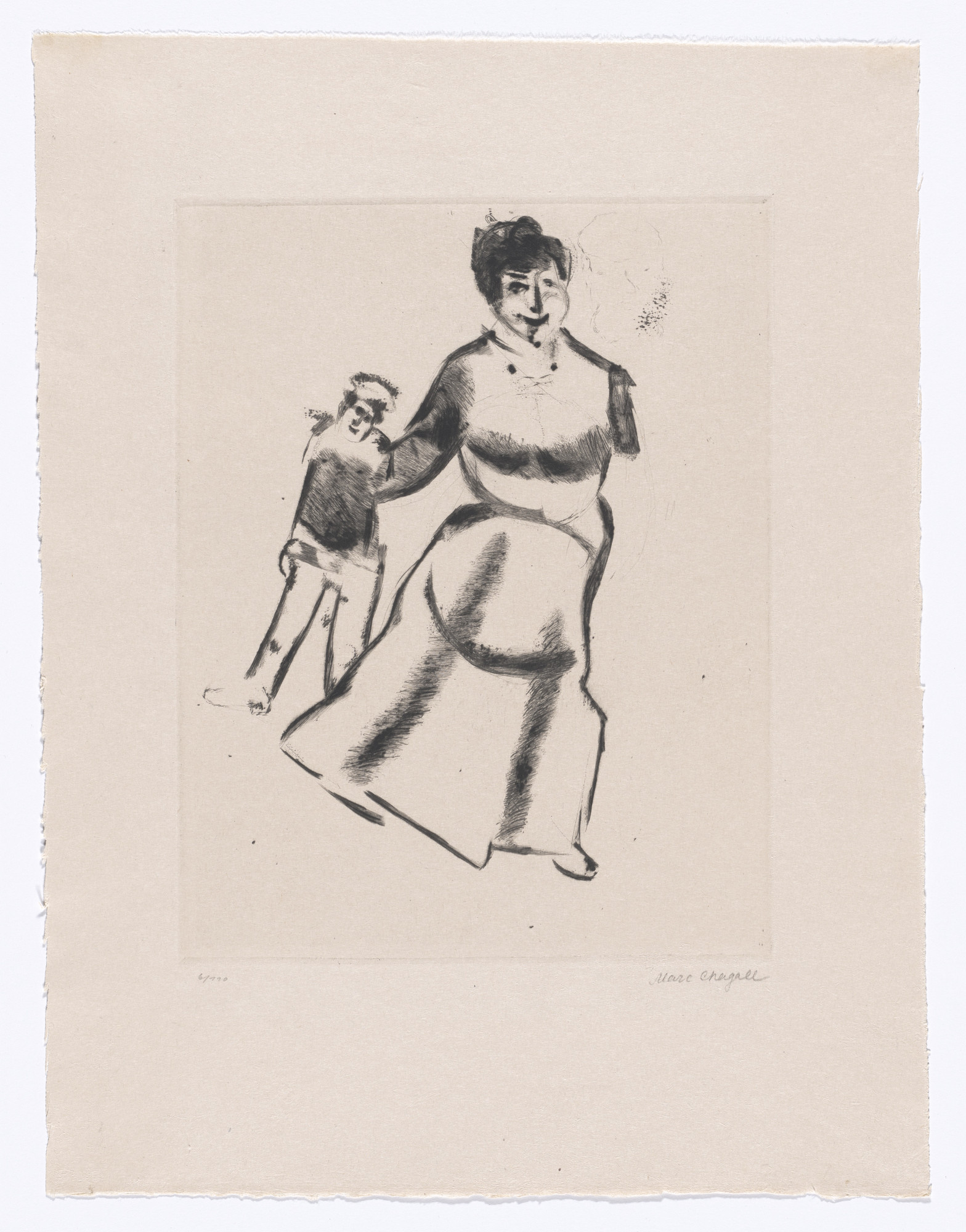 Marc Chagall. Mutter und Sohn (Mother and Son) from My Life (Mein Leben)
