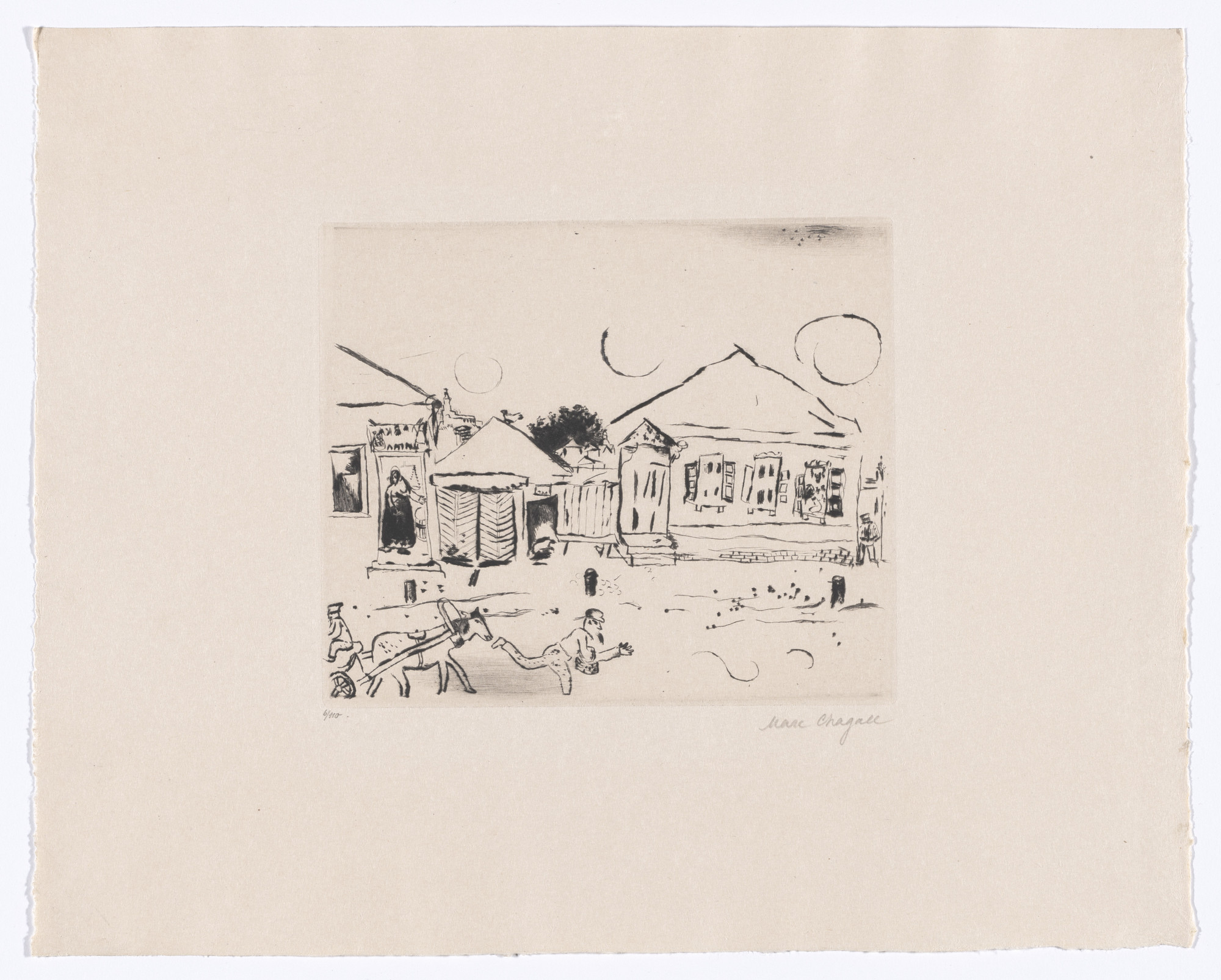 Marc Chagall. Pokrowskaja in Witebsk from My Life (Mein Leben)