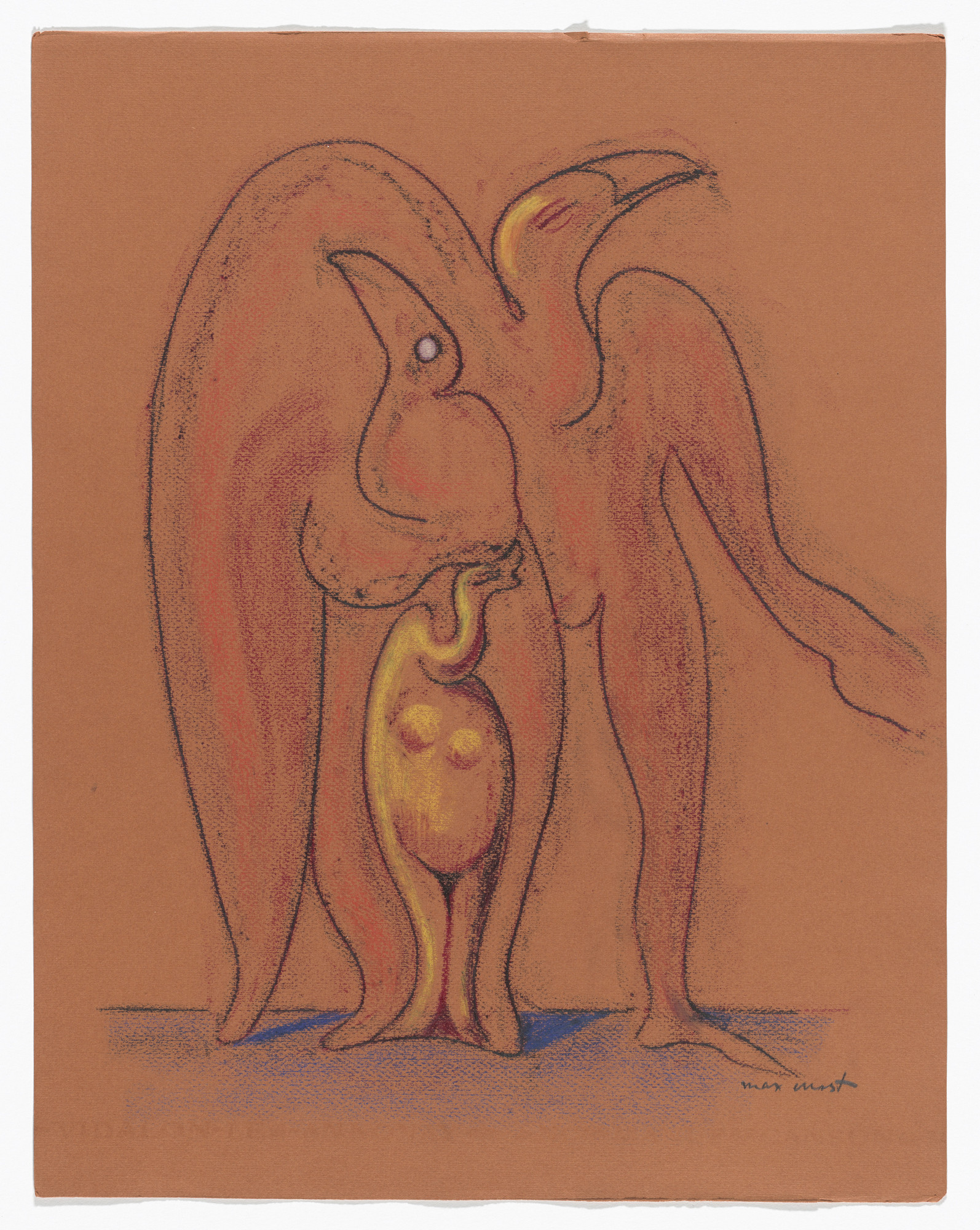 Max Ernst. Untitled (The Bird People) from VVV Portfolio