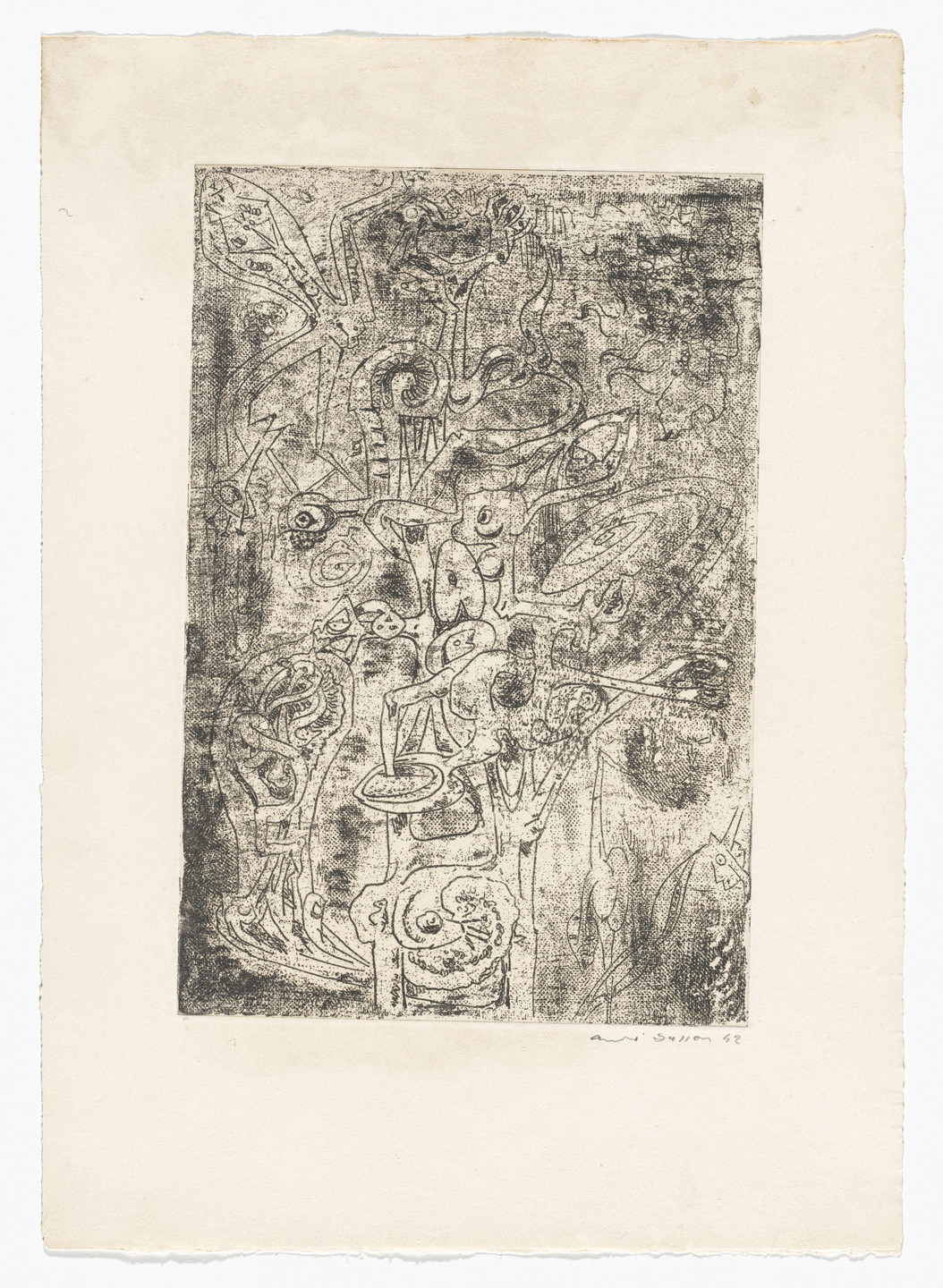 André Masson. The Fruits of the Abyss (Les Fruits de l'abîme) from VVV Portfolio. 1942, published 1943
