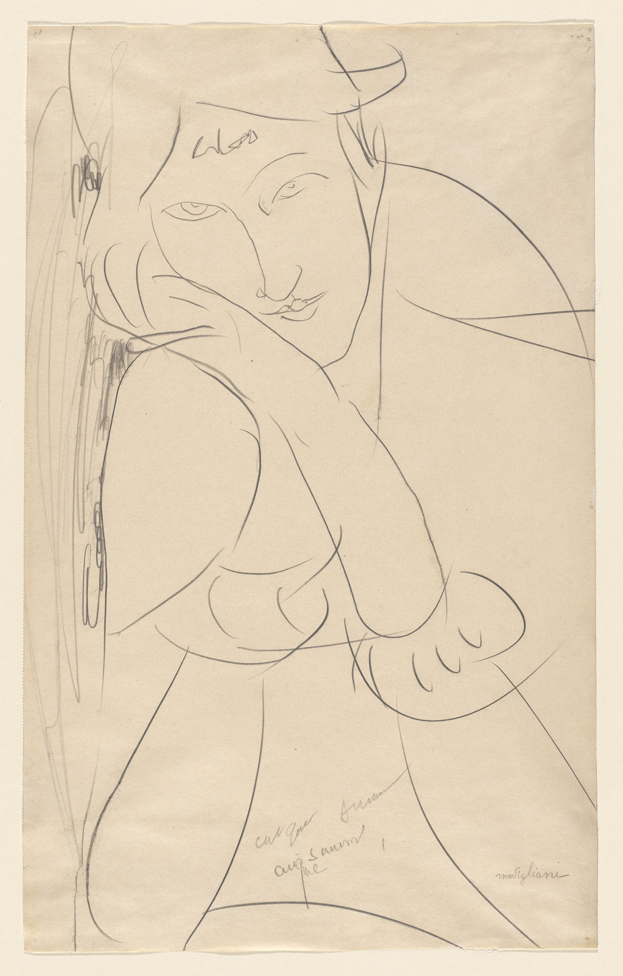 Amedeo Modigliani. Woman, Head on Hand