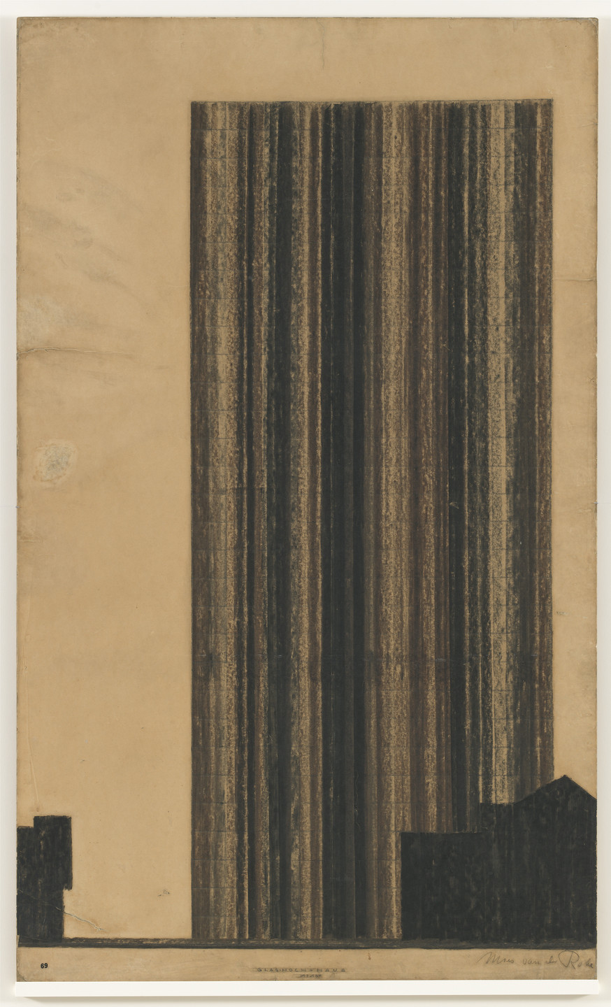 Ludwig Mies van der Rohe. Glass Skyscraper project (Elevation study). 1922