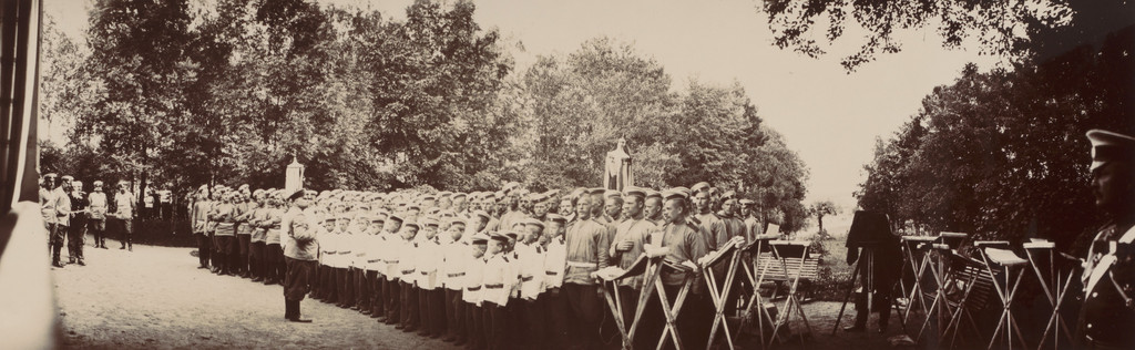 Count Fredericks Speaking to Young Boys in Uniforms, Krasnoe Selo