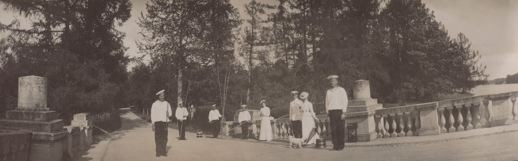 Grand Duchess Olga Alexandrovna and Others With Fishing Rods, Gatchino