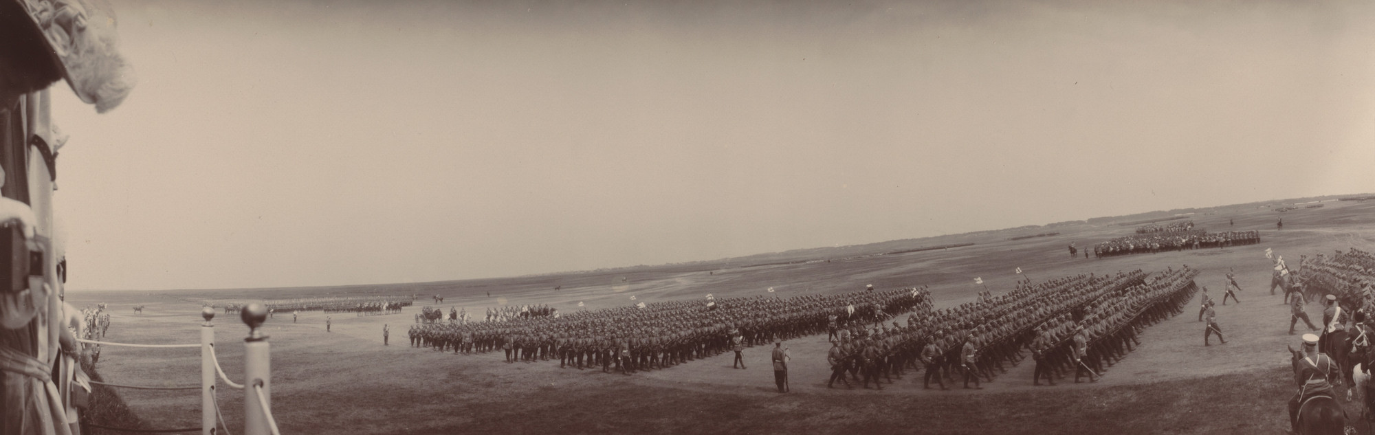 Unidentified photographer. Maneuvers, Peterhof. July 5, 1908