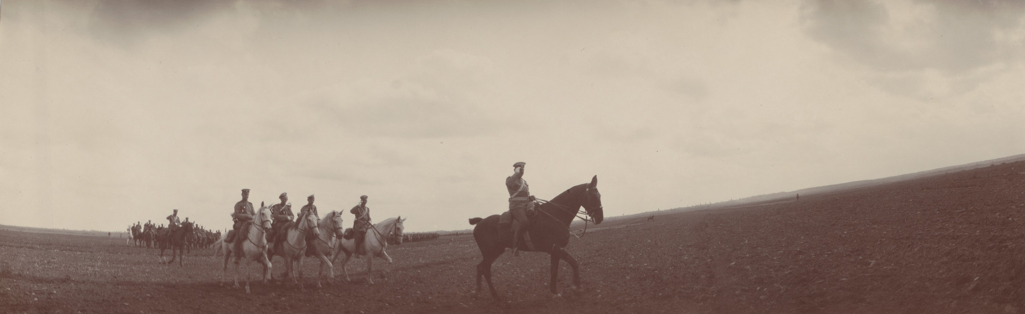 Unidentified photographer. Five Men on Horseback, Maneuvers, Ropsha