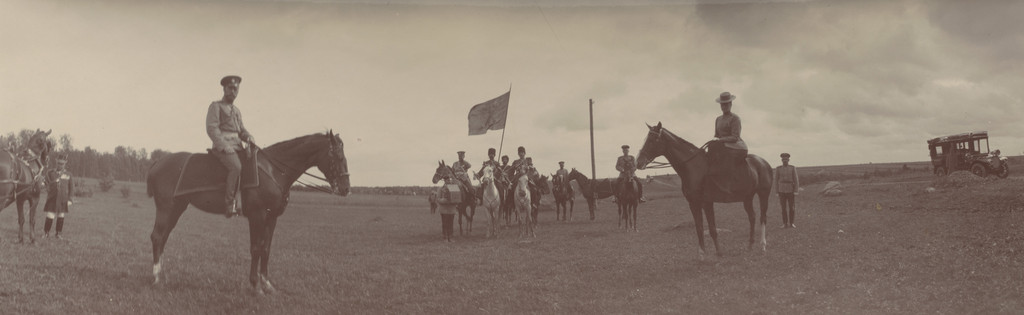 Emperor Nicholas II, and Empress Alexandra Feodorovna on Horseback, Ropsha
