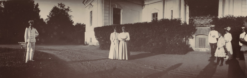 Grand Duke Alexander Mikhailovich and Dowager Empress Marie Feodorovna Wearing Hat, Gatchino - Elizavetino,