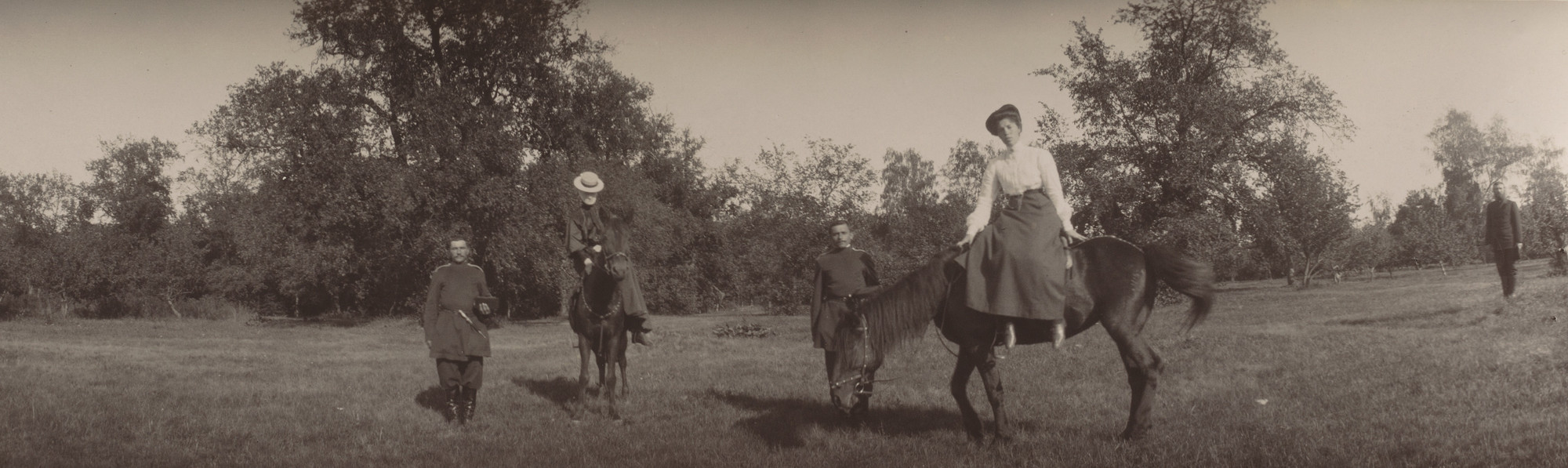 Unidentified photographer. Grand Duchess Olga Alexandrovna on Horseback, Oldenburg Estate, Ramon