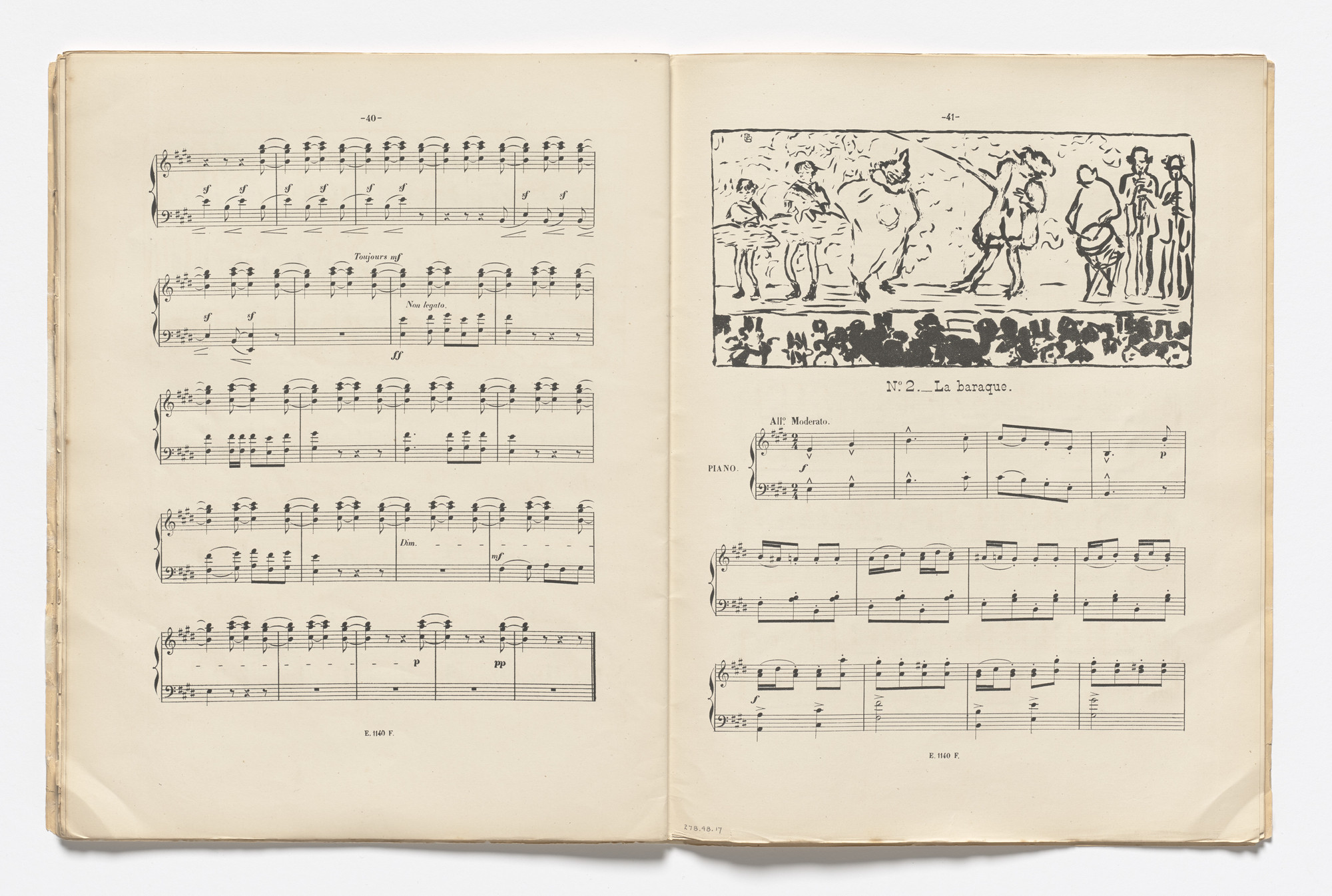 Pierre Bonnard. Fair Booth (La Baraque) (headpiece, page 41) from Petites scènes familières