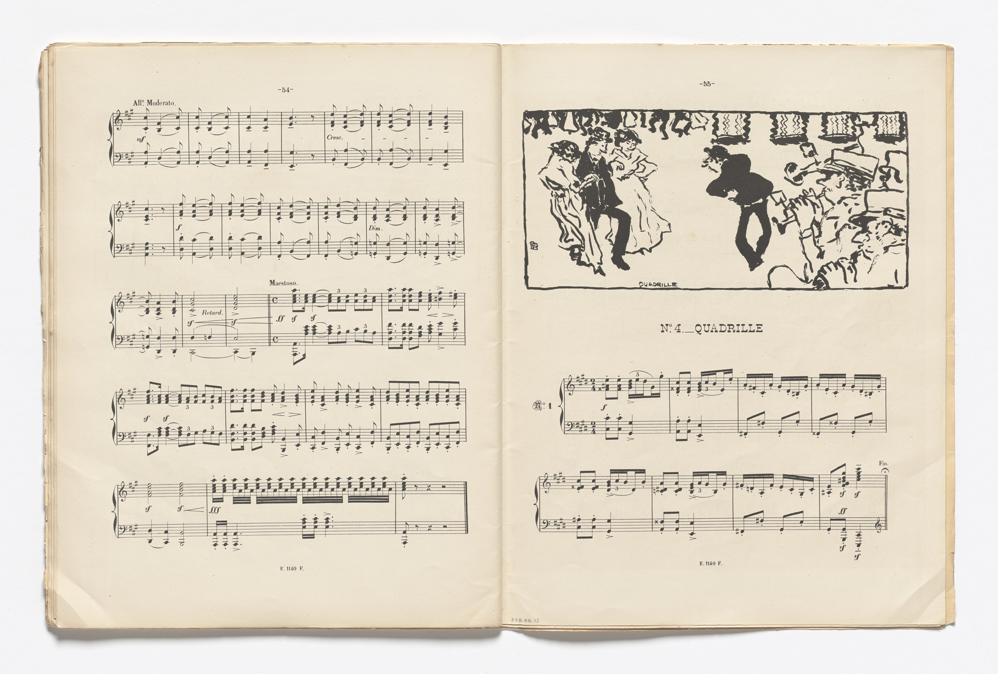Pierre Bonnard. Square Dance ( Quadrille ) (headpiece, page 55) from Petites scènes familières