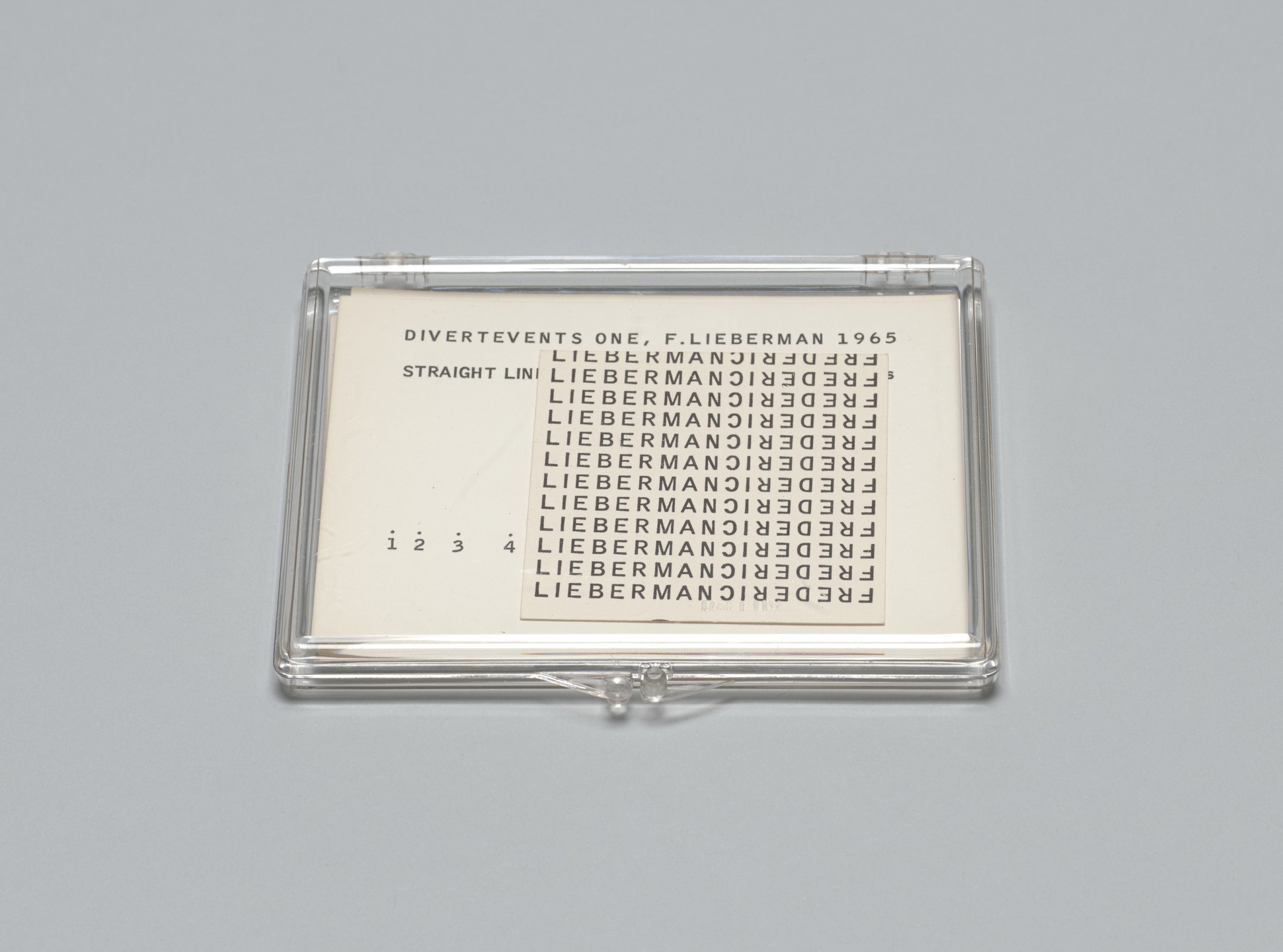 Frederic Lieberman. Divertevents One. c. 1980-89