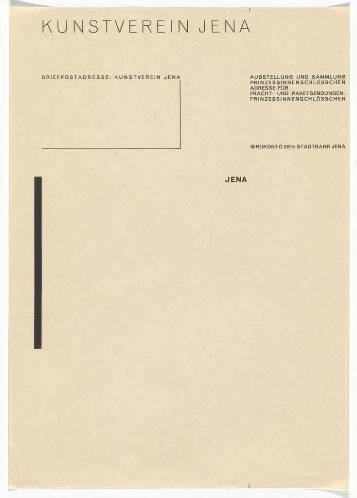 Neue Reklame Jena letterhead