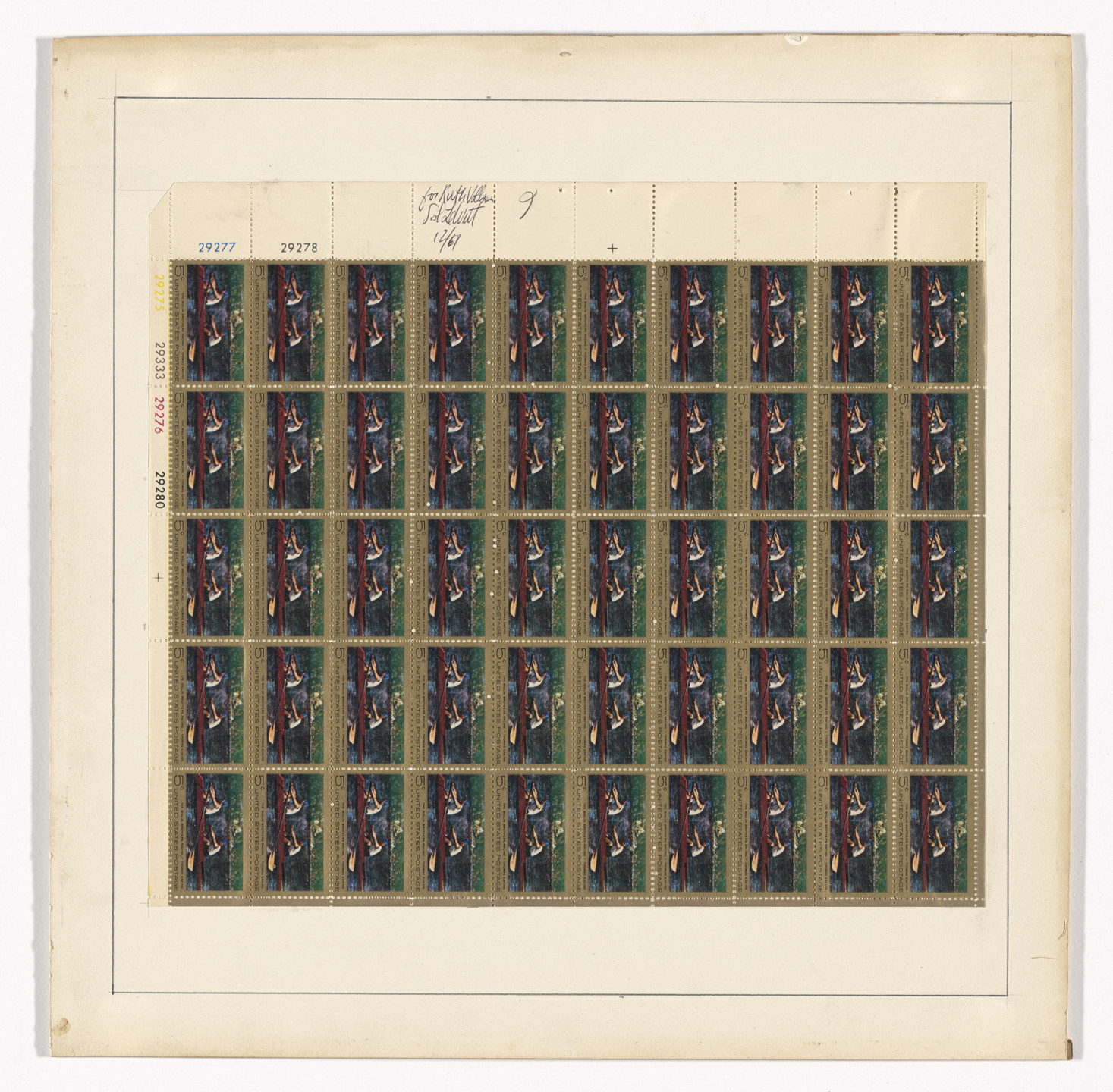 Sol LeWitt. Eakins Stamps. 1967