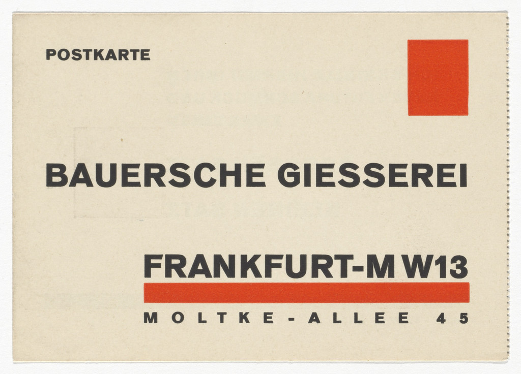 Bauersche Giesserei stationery postcard