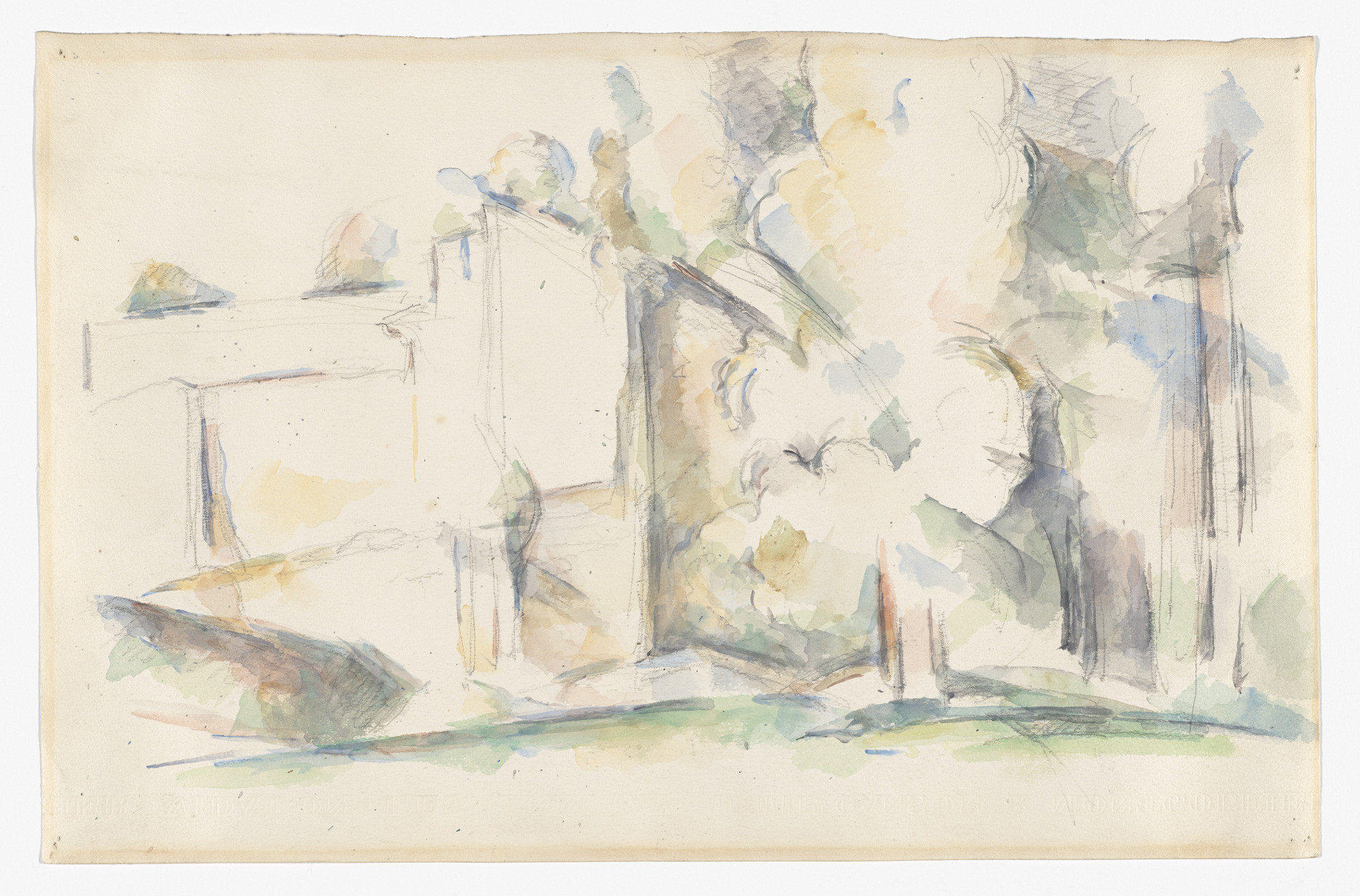 Paul Cézanne. House Among Trees. c. 1900