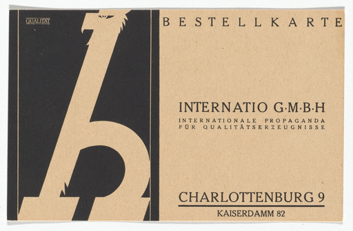 Qualität Magazine subsription card