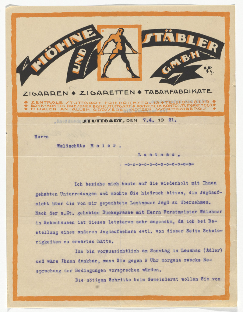 Höhne und Stäbler GmbH letterhead (Letter to Waldschütz Maier)