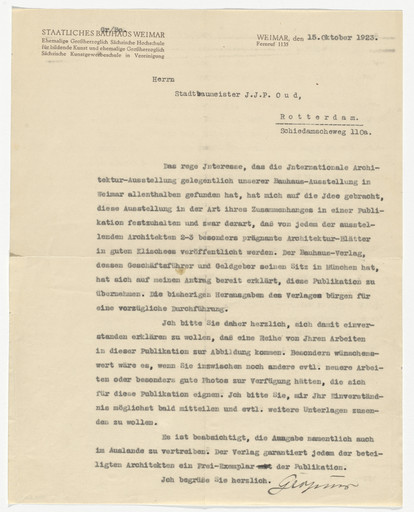 Staatliches Bauhaus Weimar letterhead