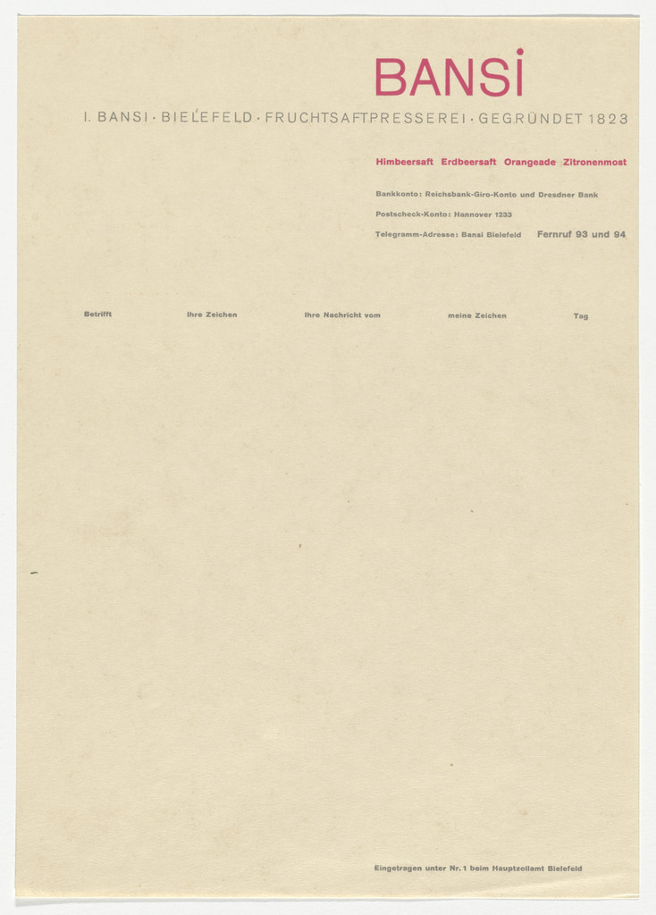 I. Bansi letterhead