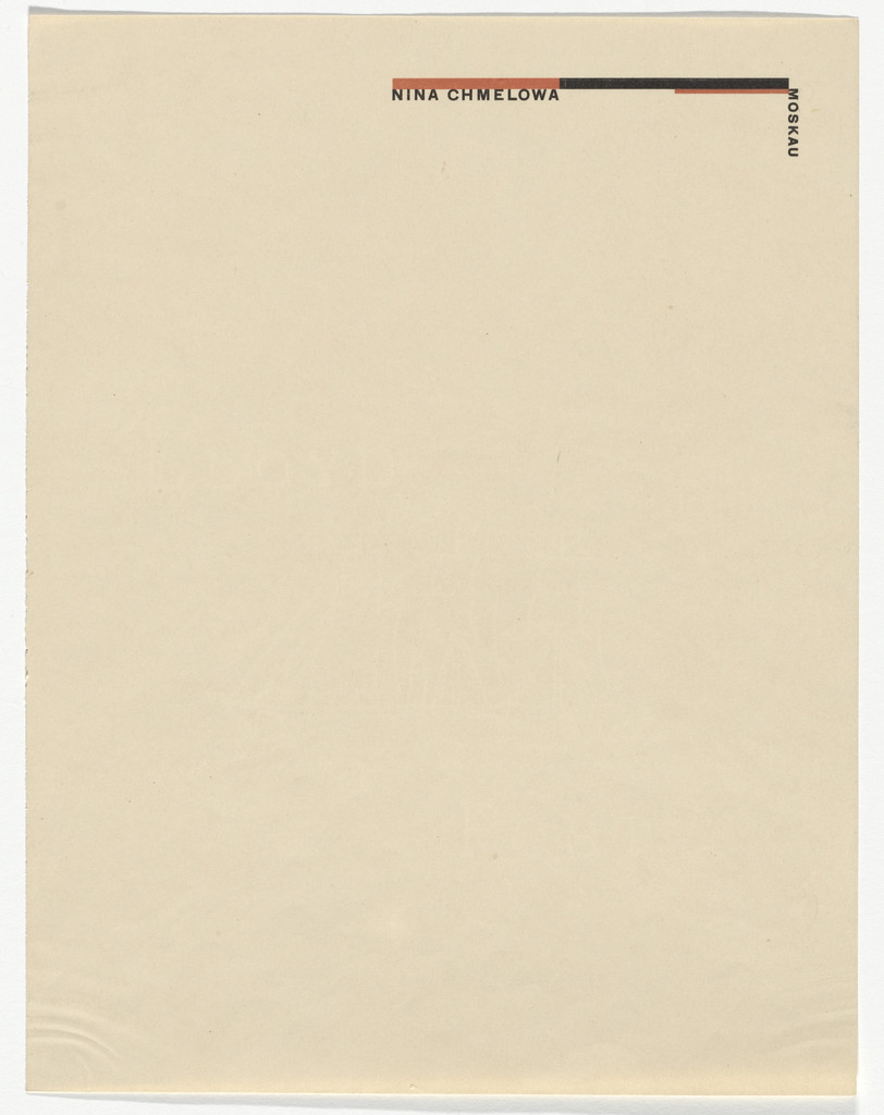 Nina Chmelowa letterhead