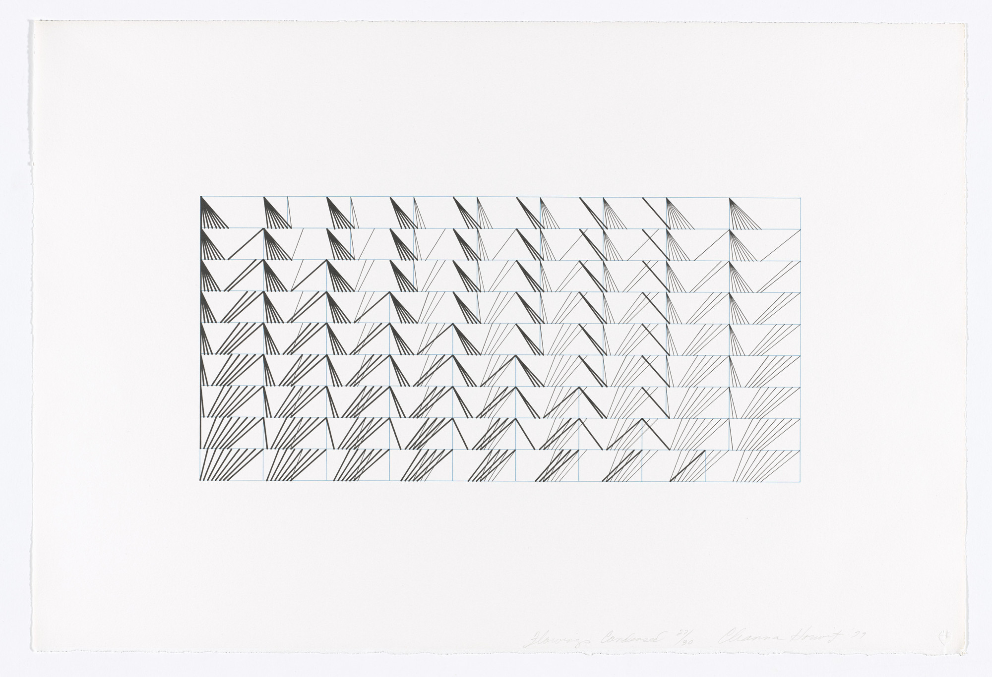 Channa Horwitz. Flowings Condensed. 1979