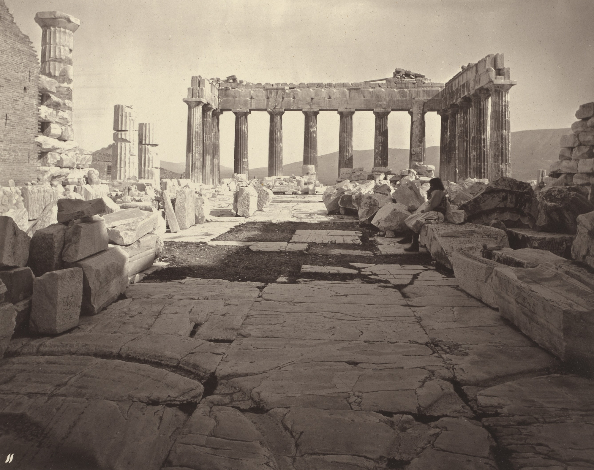 William James Stillman. Interior of the Parthenon, Taken from the Western Gate