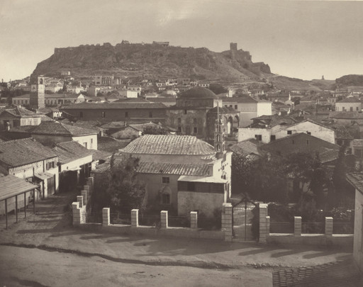 View of the Acropolis from the North, with the Turkish Town at the Foot of the Hill