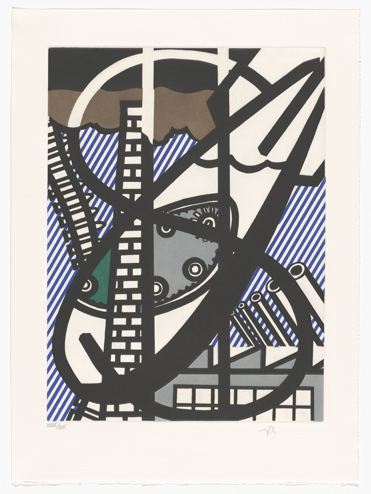 Roy Lichtenstein. Plate (page 45) from La Nouvelle chute d'Amérique