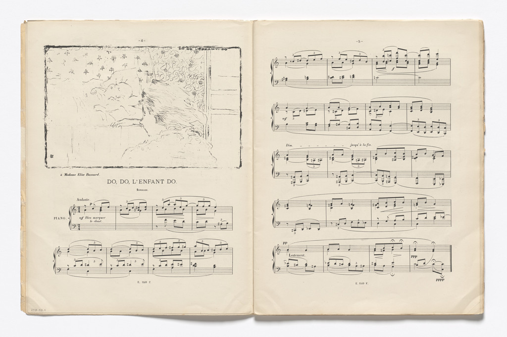 Sleep, Sleep, Baby, Sleep (Dodo, l'enfant do) (headpiece, page 4) from Petites scènes familières