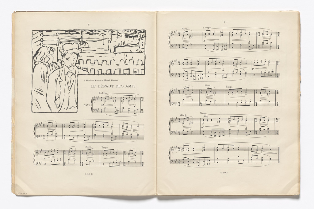 The Departure of Friends (Départ des amis) (headpiece, page 8) from Petites scènes familières