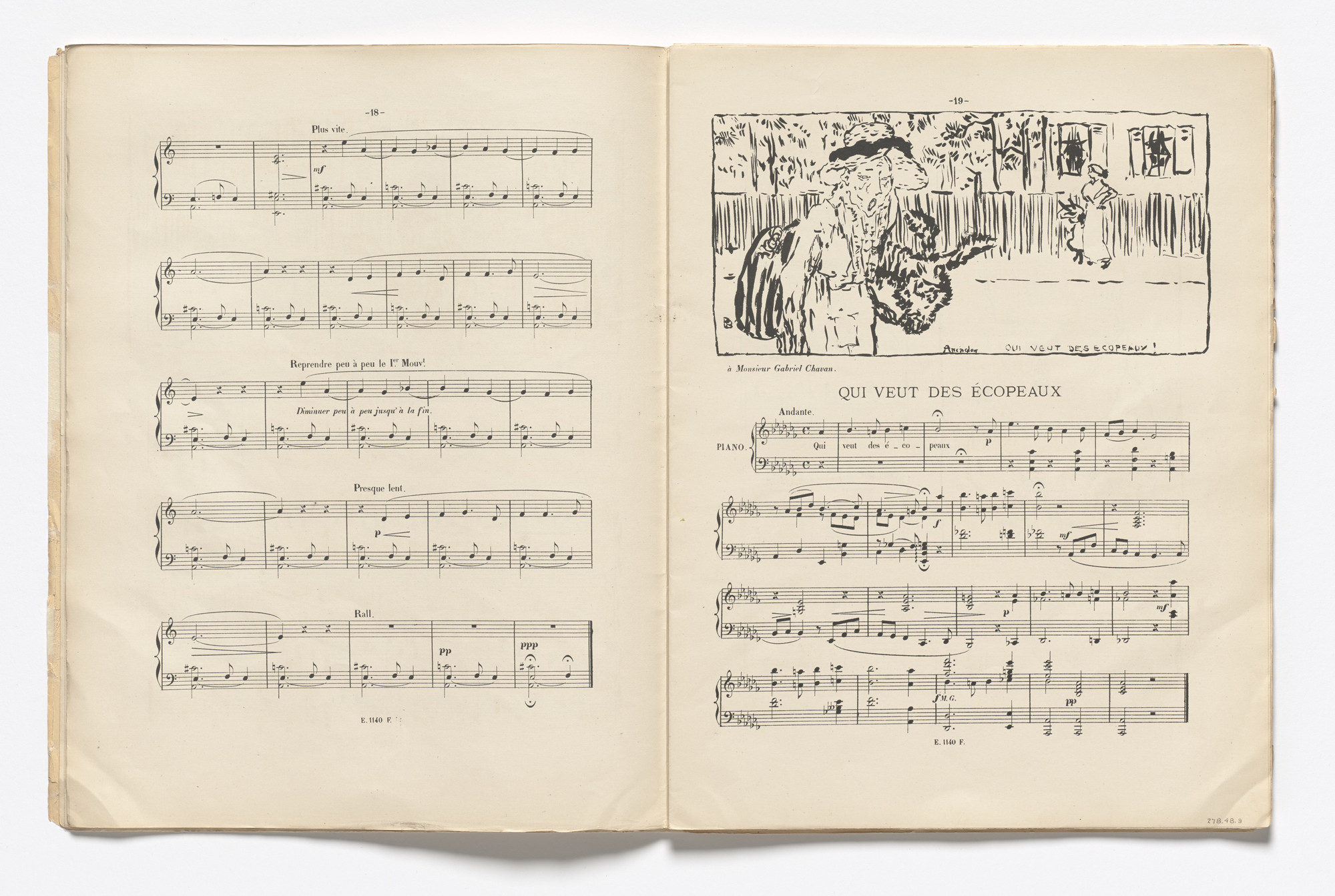 Pierre Bonnard. Who Wants Scoops ( Arcachon. Qui veut écopeaux! ) (headpiece, page 19) from Petites scènes familières