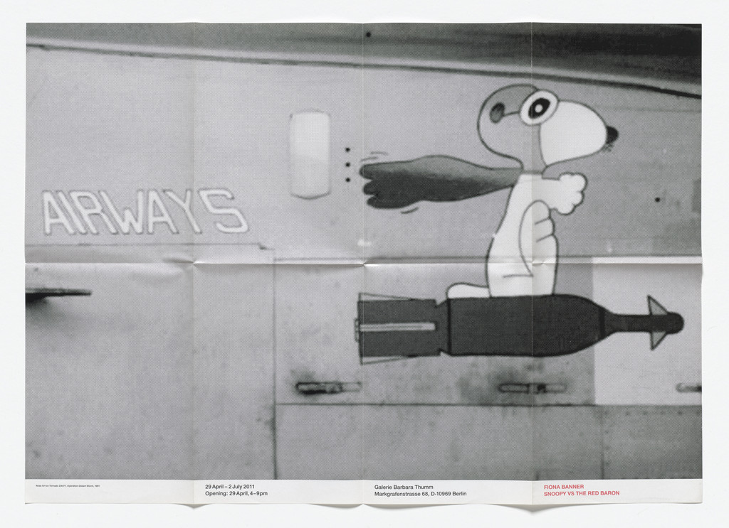 Poster for Snoopy Vs The Red Baron, Galerie Barbara Thumm, Berlin, April 29–July 2, 2011