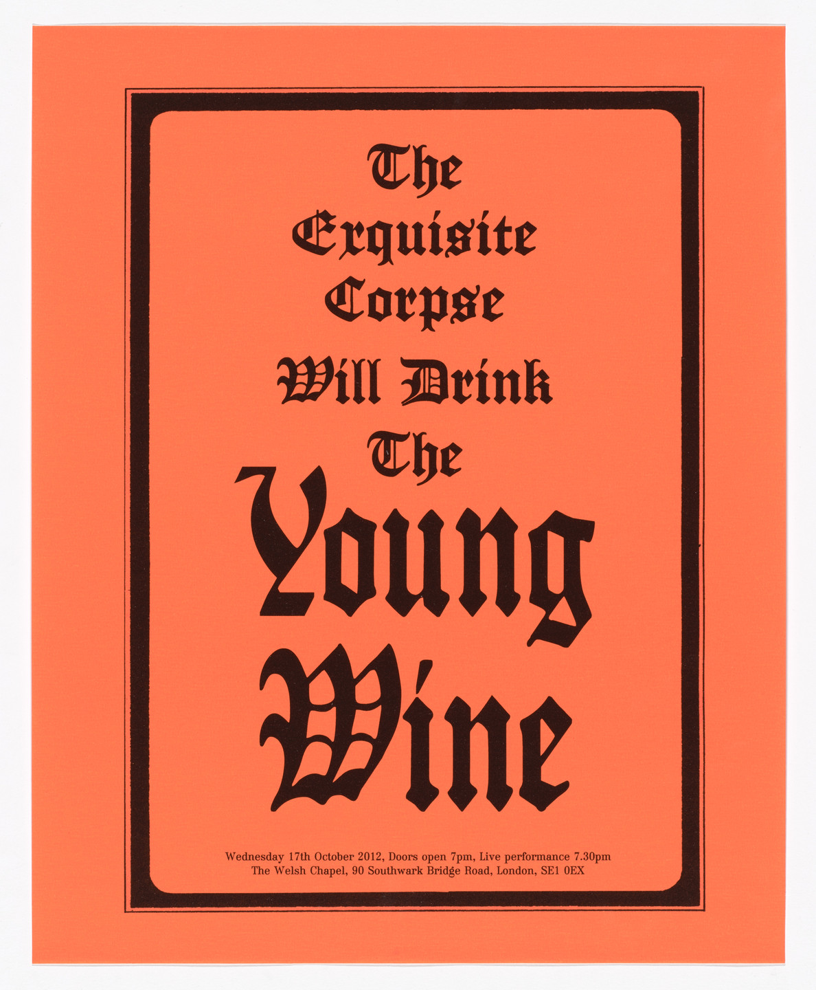 Fiona Banner. Church Poster. 2012