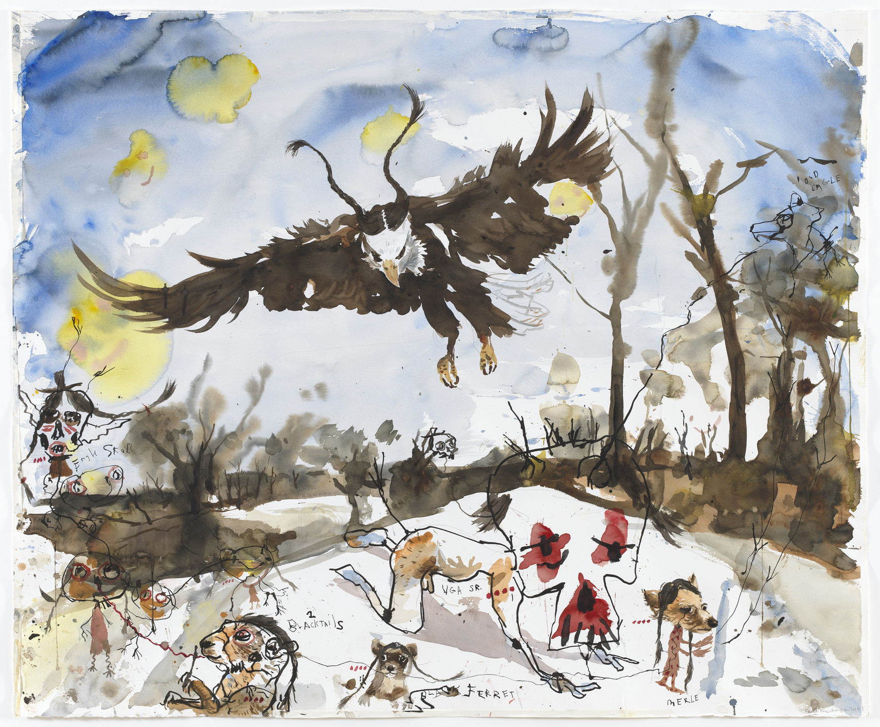 Brad Kahlhamer. Ugh Sr. and Merle. 2001