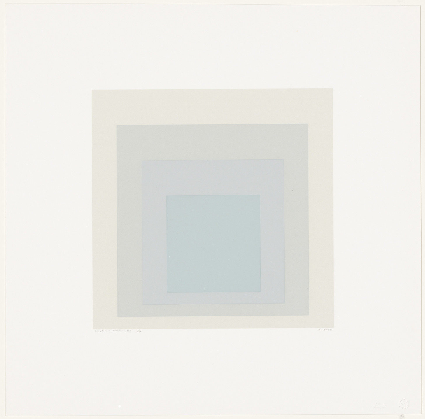 Josef Albers. Grey Instrumentation IIa from Gray Instrumentation II. 1975