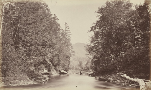 Narrows' on Missisqoui River, Potton Hills in Distance