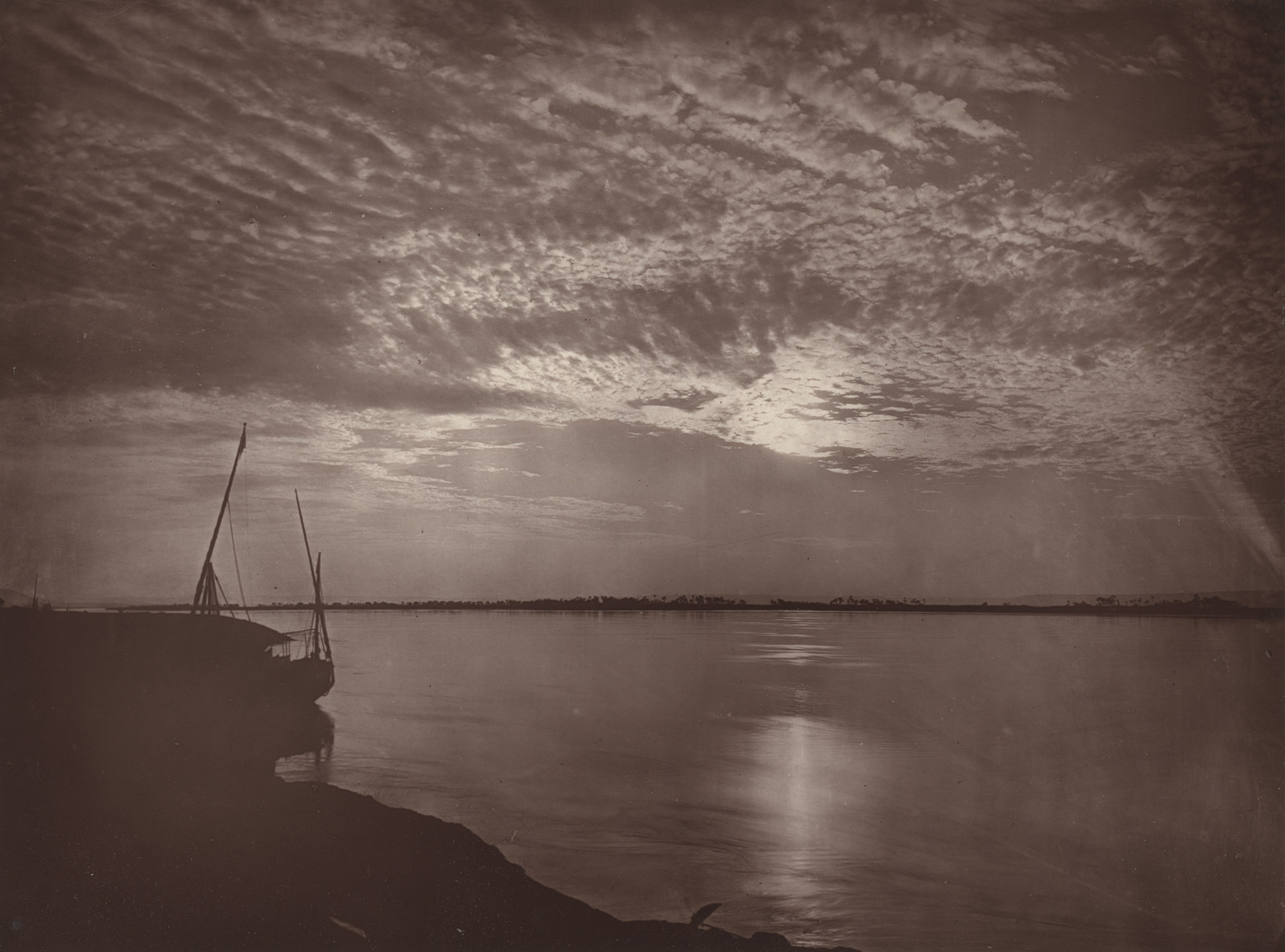Captain William de Wiveleslie Abney. A Sunset at Thebes. 1876