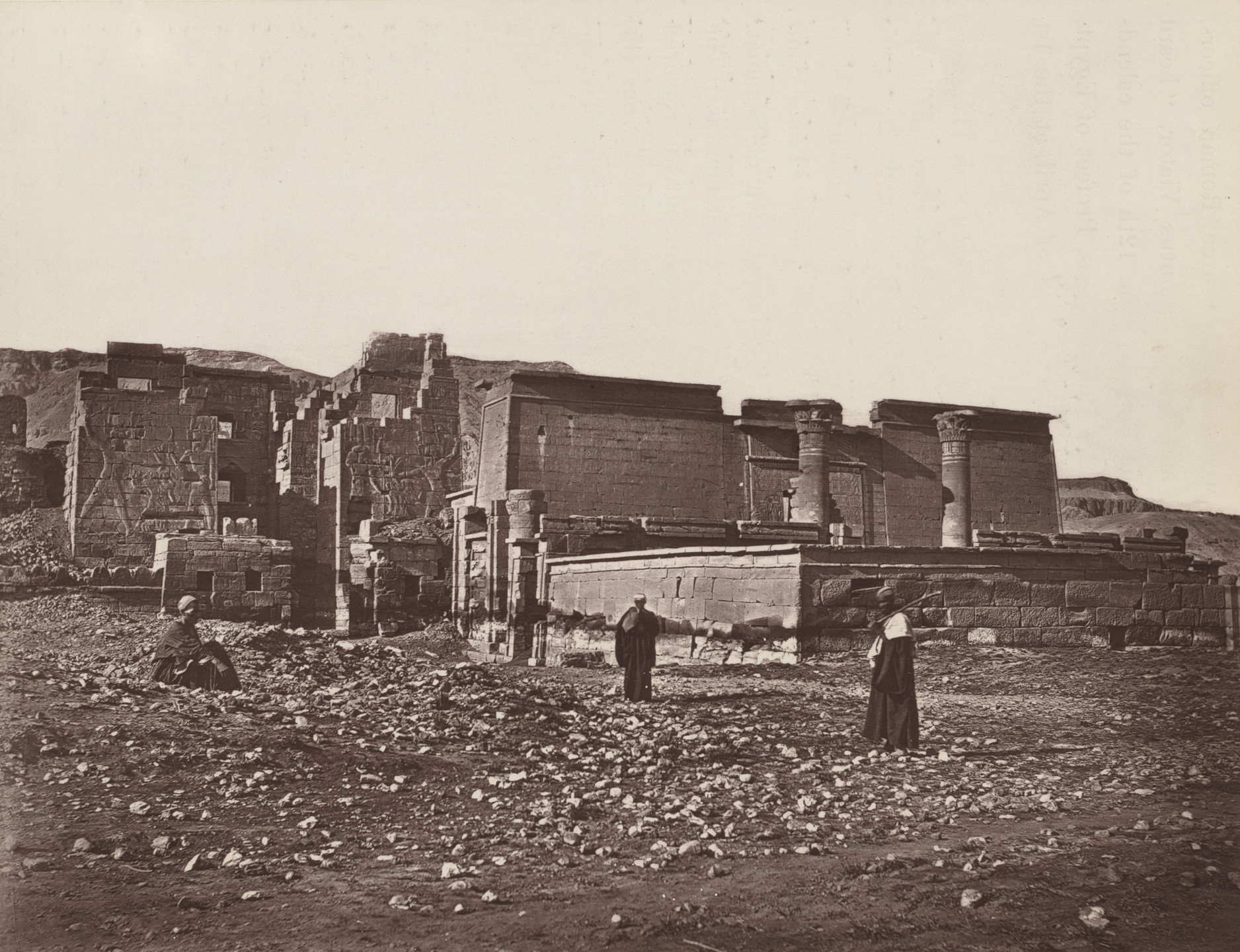Captain William de Wiveleslie Abney. Exterior of the Small Temple, Medinet Haboo. 1876