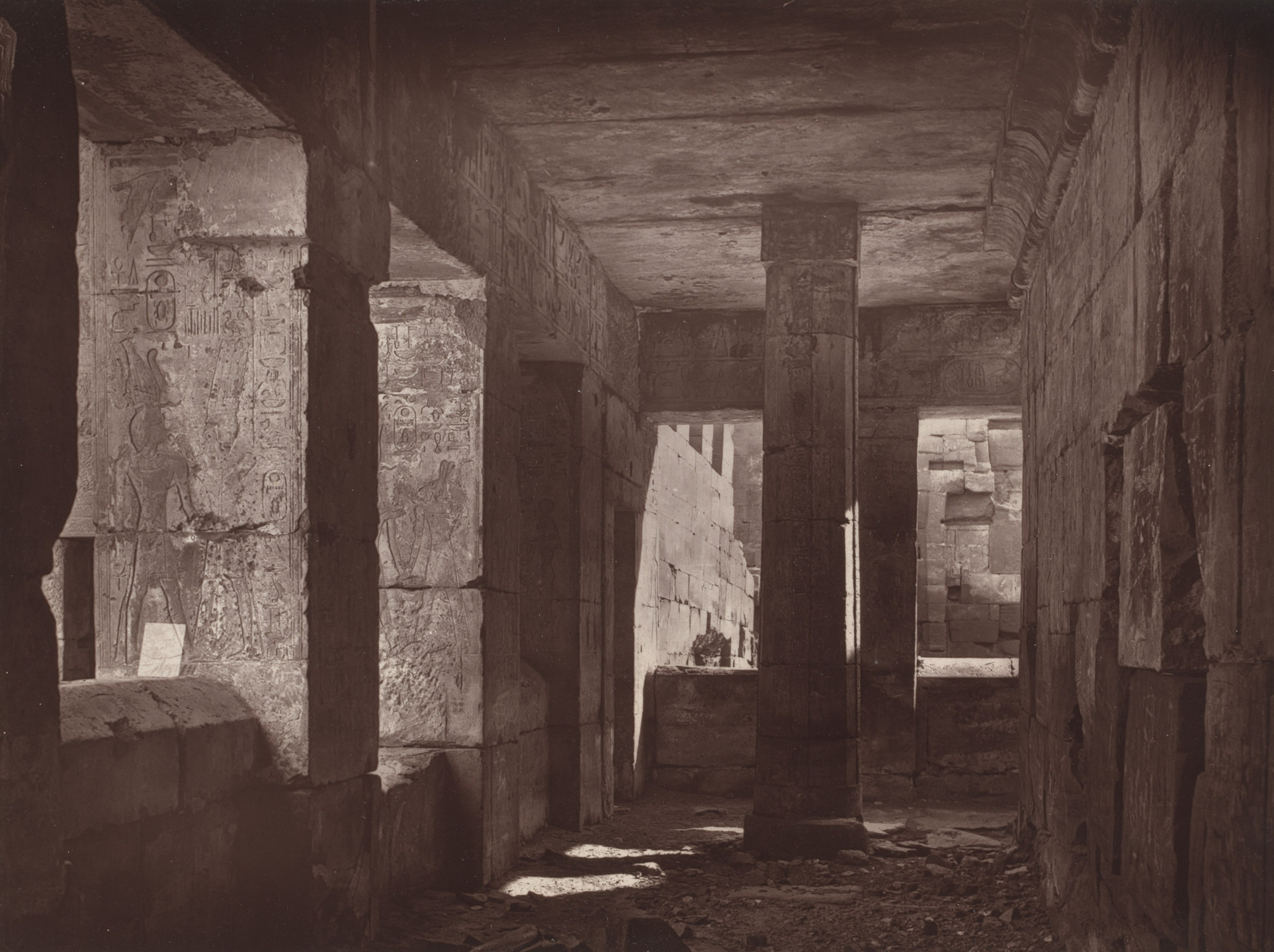 Captain William de Wiveleslie Abney. Interior of the Small Temple. 1876