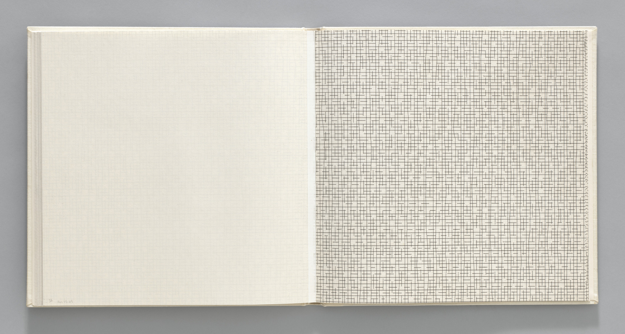 Sol LeWitt. Straight, Broken/Straight, Not-straight, Broken (plate, folio 28) from Grids, Using Straight Lines, Not-Broken Lines and Broken Lines in all Their Possible Combinations