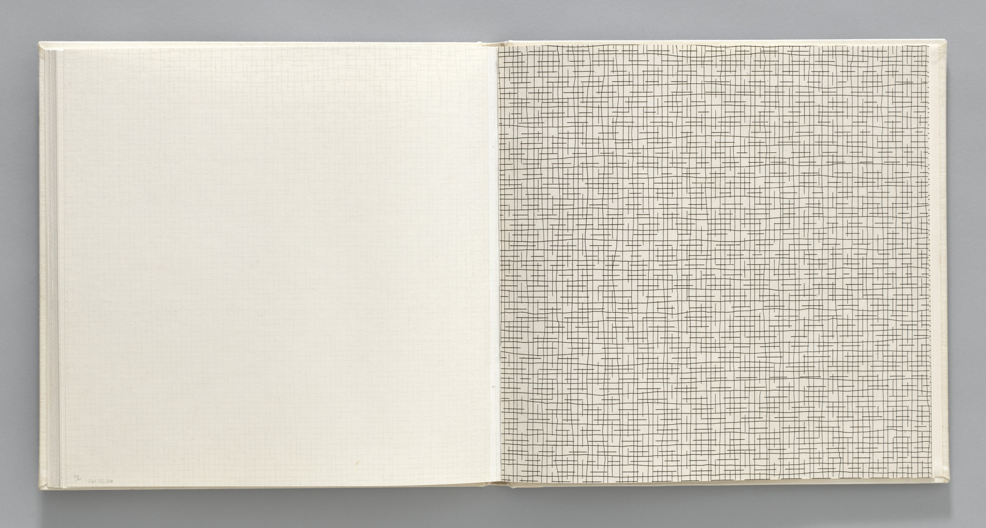 Sol LeWitt. Not-straight, Broken/Straight, Not-straight, Broken (plate, folio 30) from Grids, Using Straight Lines, Not-Broken Lines and Broken Lines in all Their Possible Combinations
